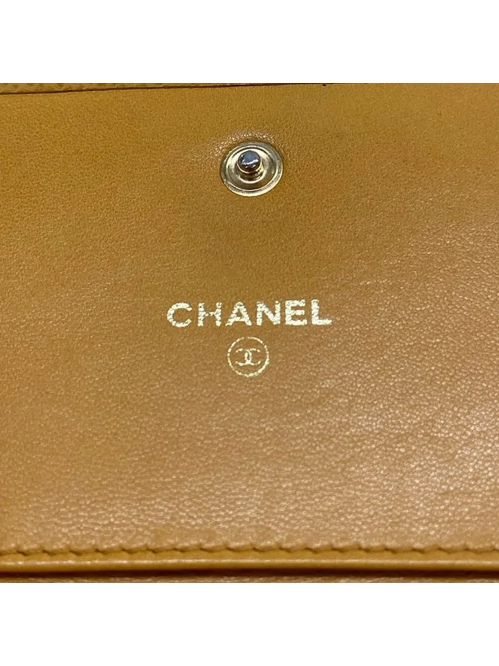 Chanel Trifold Wallet Dark Yellow Gold
